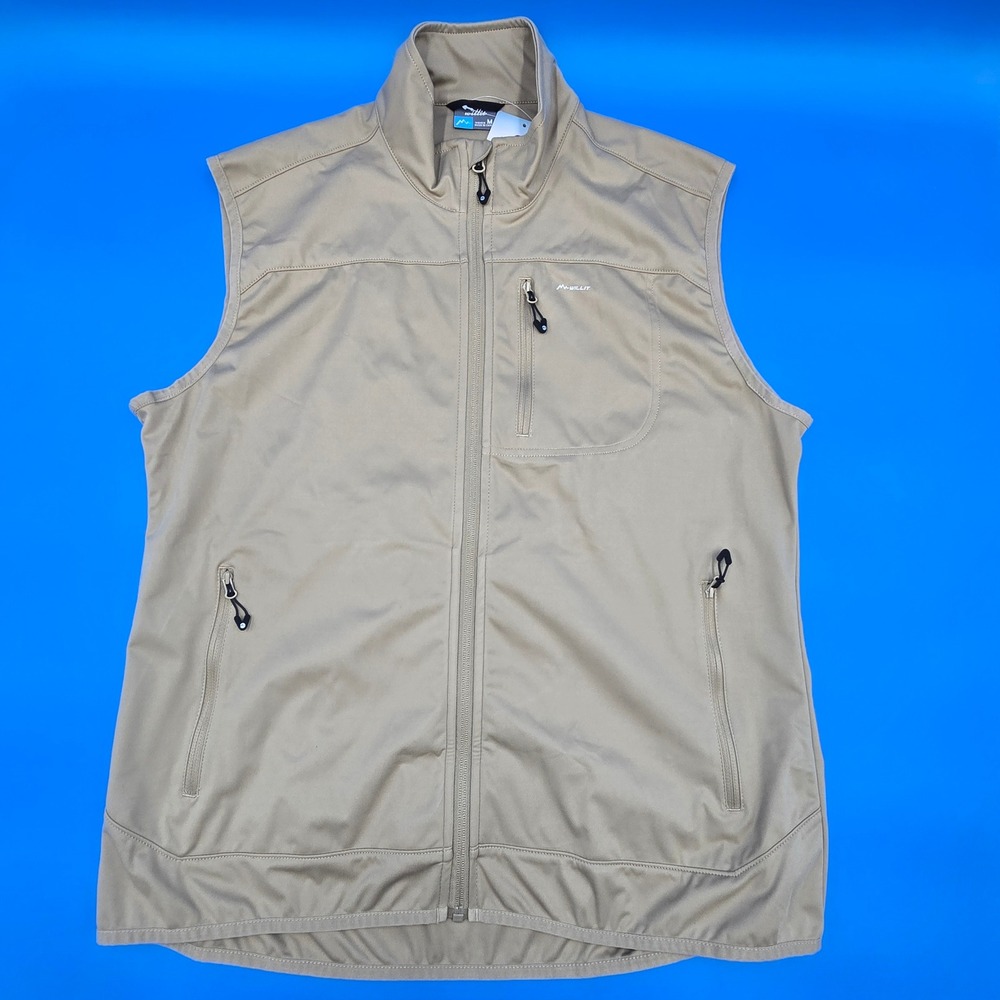 Willit Women Full Zip‎ Lightweight Vest Tan Pockets Outdoor Active M New NWT